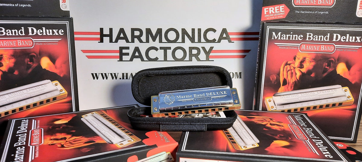 HOHNER Marine Band Deluxe - Armonica Diatonica In La (A) Con Pettine In Legno E 20 Ance - Foto 7