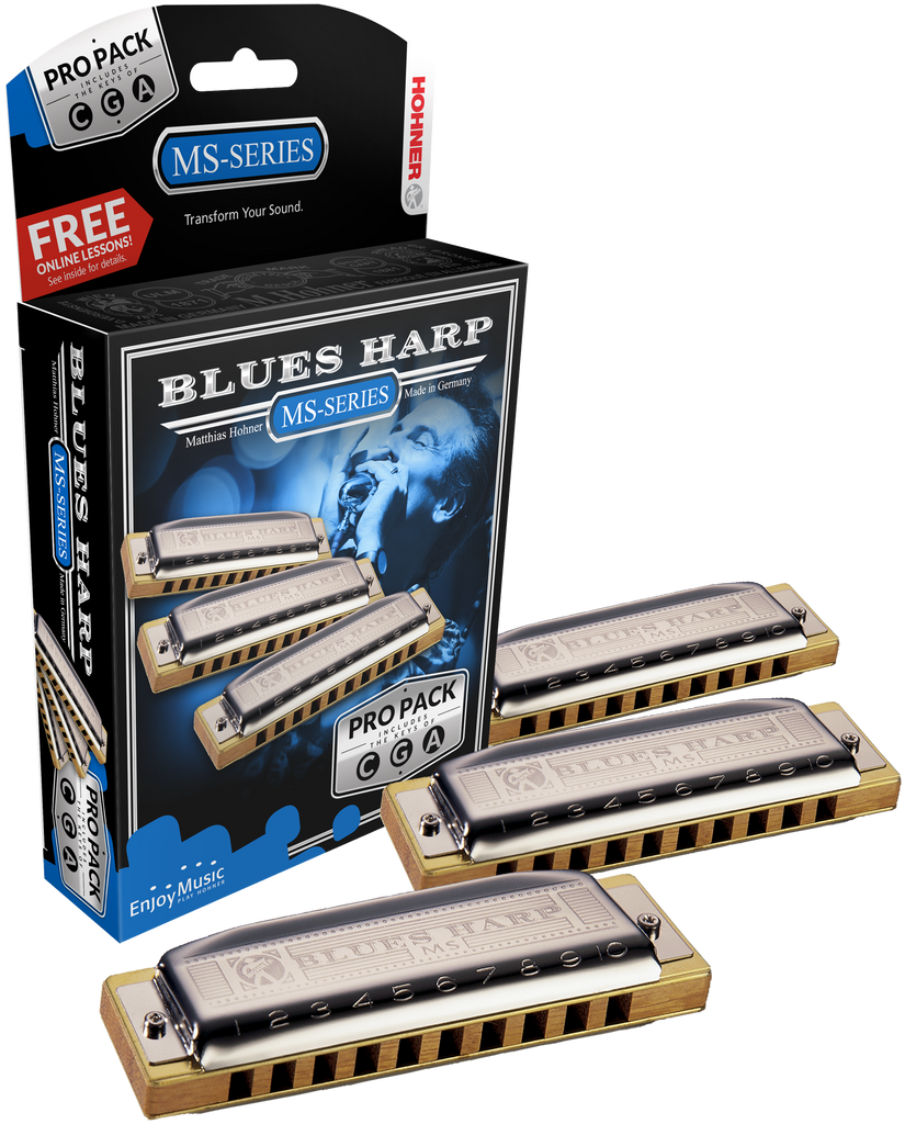 Hohner Bluesharp MS set - 3 tonen (A,C,G)