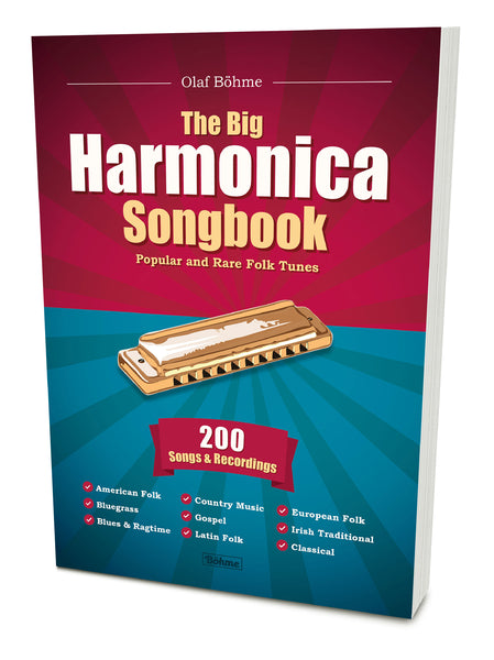 Boekwerk vol 200 Mondharmonica liedjes met tabs